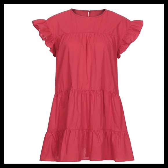 Love, Peace & Boho Tiered Babydoll Dress - Picture 2 of 8